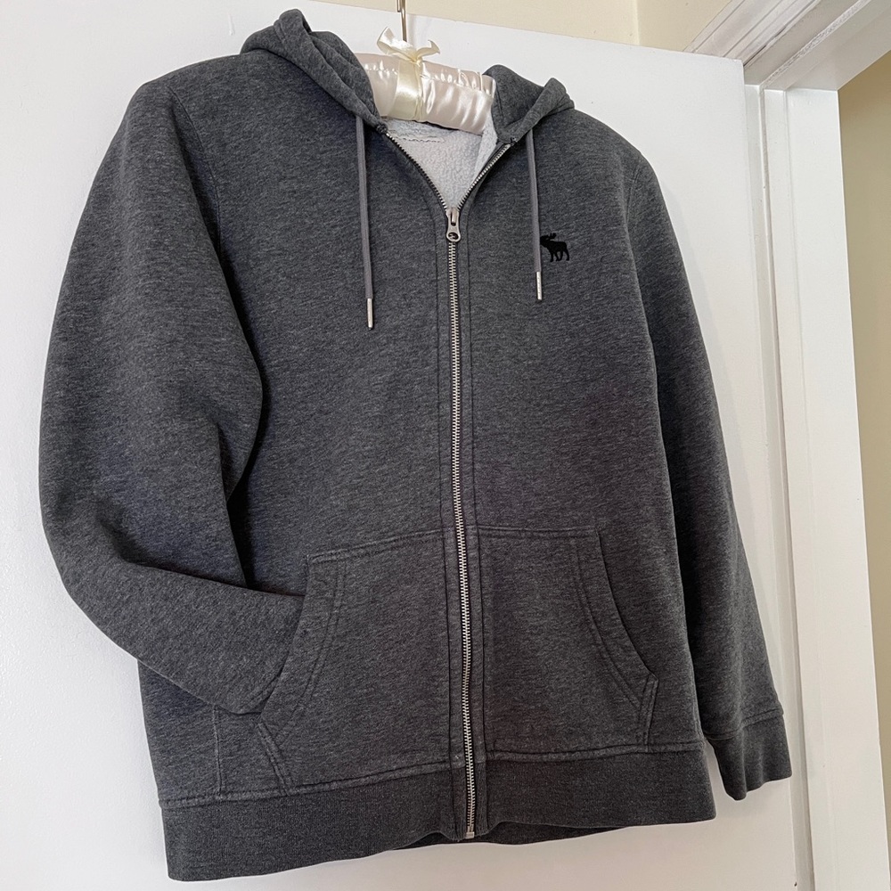 Abercrombie & Fitch soft A&F fleece zippered hoodie